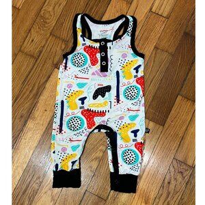 PRE-OWNED - Peregrine Kidswear Modern Art Tank Romper - Size 6 to 9 months